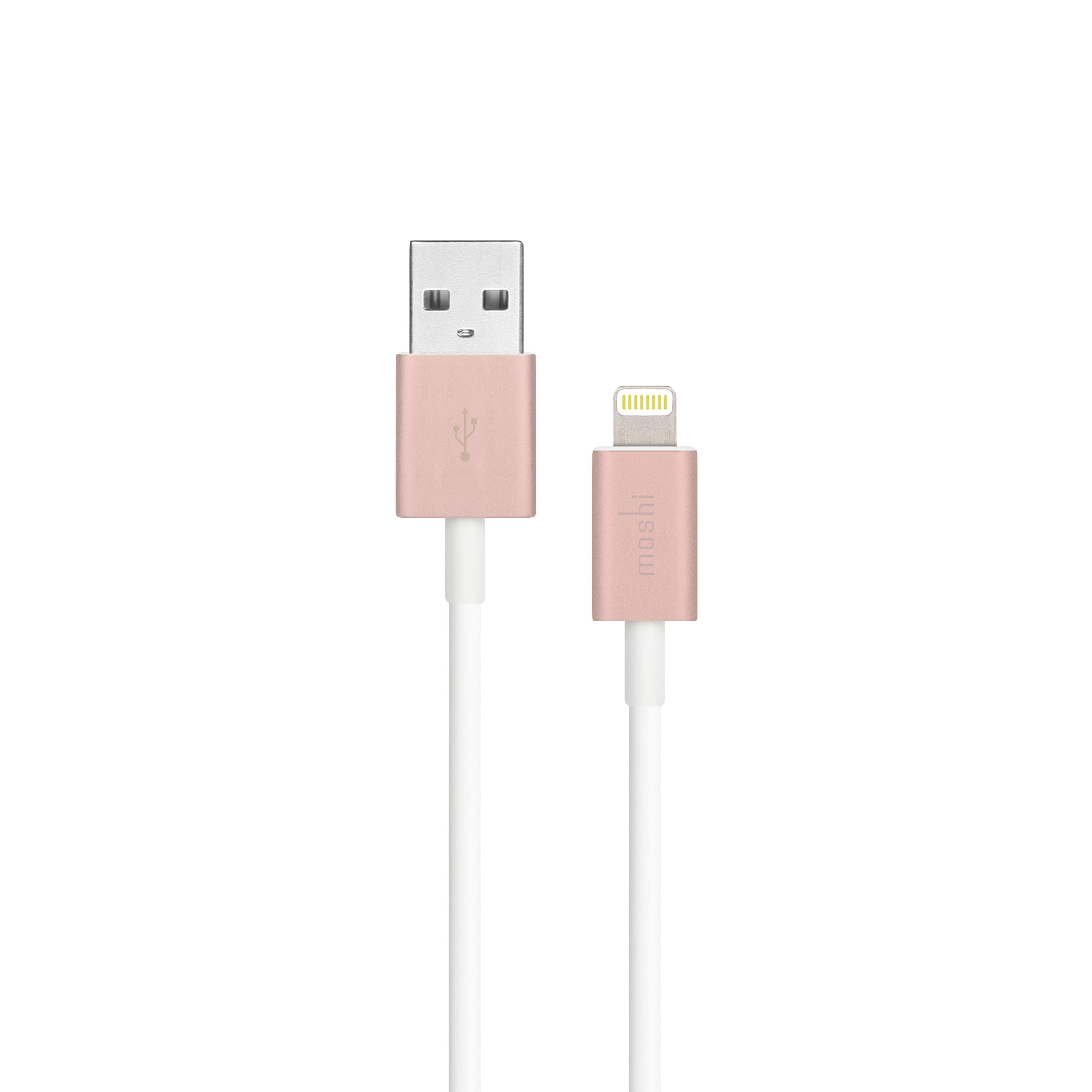 Кабел Moshi 99MO023251, от USB-A(м) към Lightning(м), 1m, розово злато