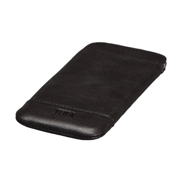 Кожен калъф (естествена кожа, ръчна изработка) за iPhone 8, iPhone 7, iPhone 6, iPhone 6S - SENA Heritage UltraSlim Pouch (черен)