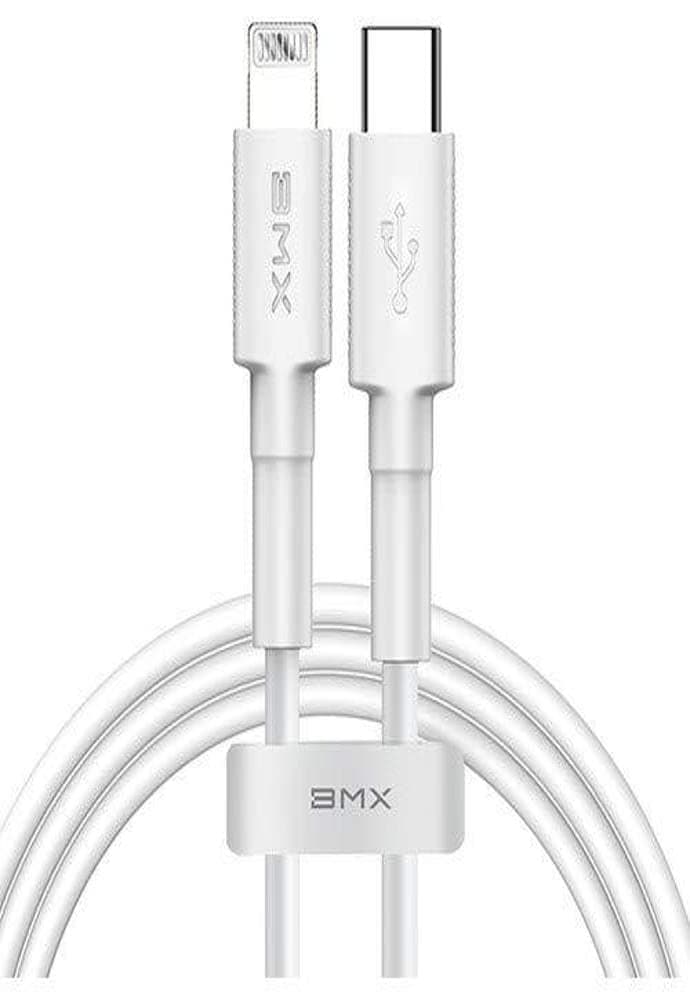 Кабел Baseus CATLSW-B02, от USB Type C(м) към Lightning(м), 1.80m, бял