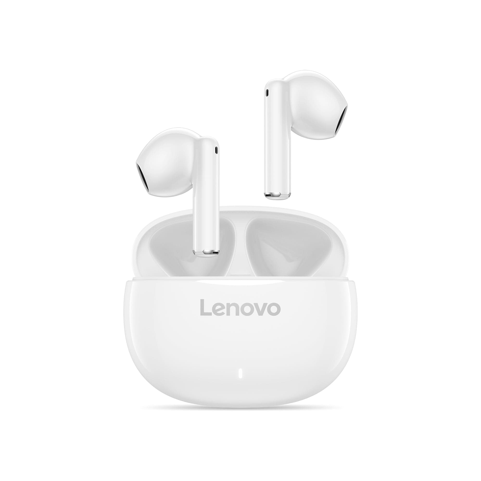 Слушалки Lenovo E310, безжични, Bluetooth, 2 микрофона, 13mm говорители, до 5 часа време на работа, бели
