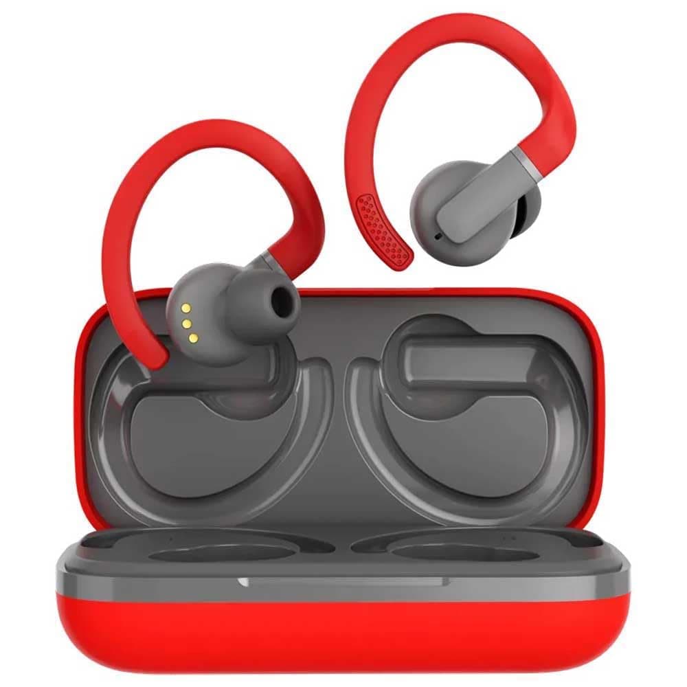 Слушалки Canyon OnRun 11, безжични, Bluetooth, микрофон, спортни, до 7.5 часа време на работа, червени