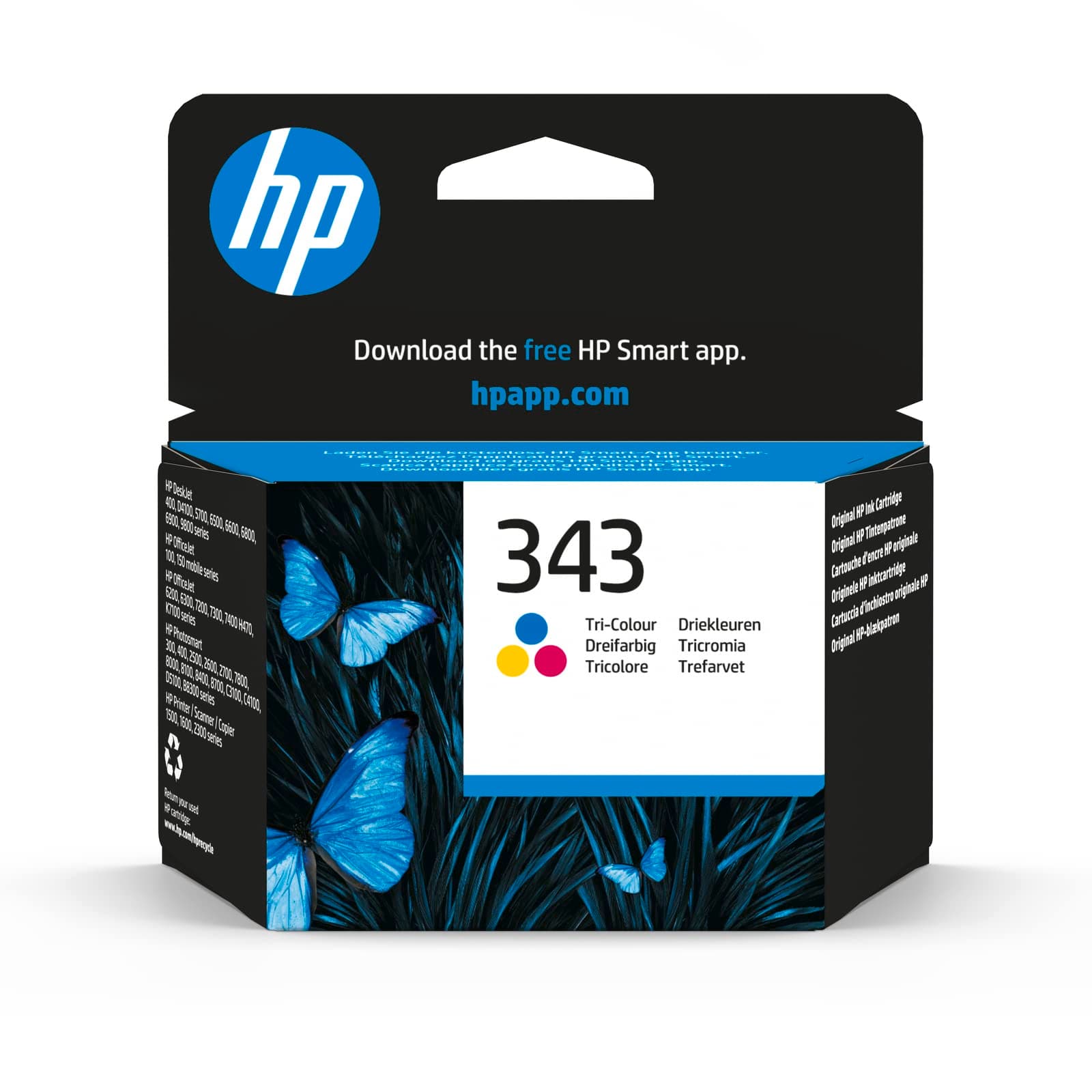 HP 343 оригинална касета с мастило C8766EE UUS трицветна стандартен капацитет 7 ml 330 страници 1 опаковка