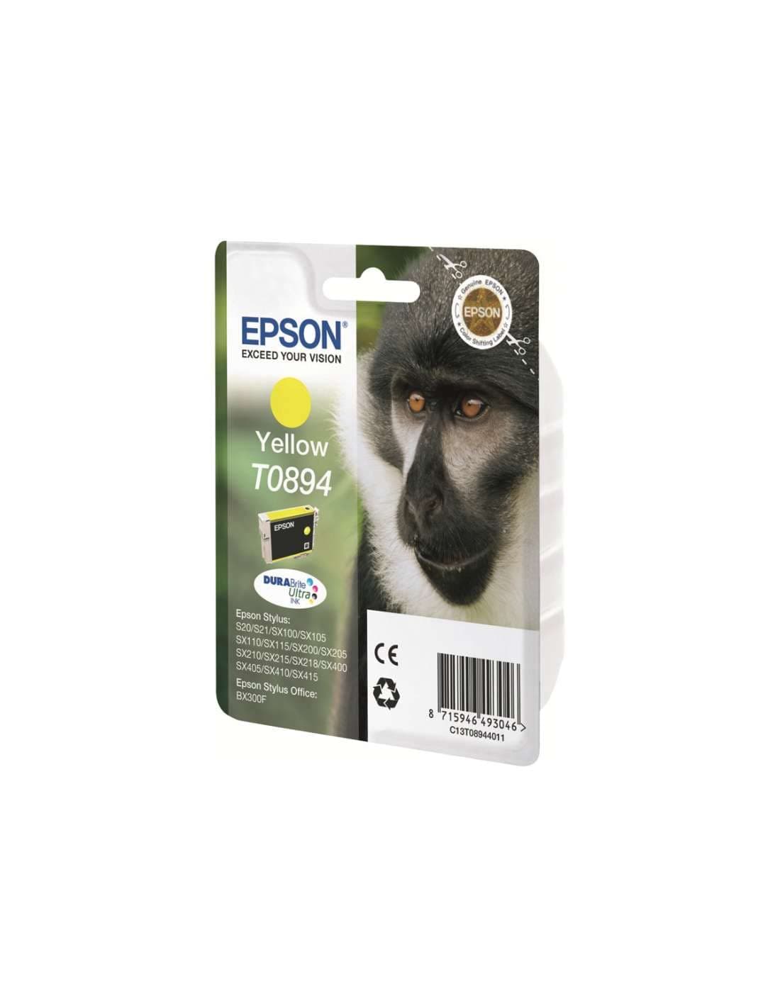 EPSON 1LB T0894 касета с мастило, жълта, нисък капацитет 3,5 ml, блистер от 1 опаковка без аларма
