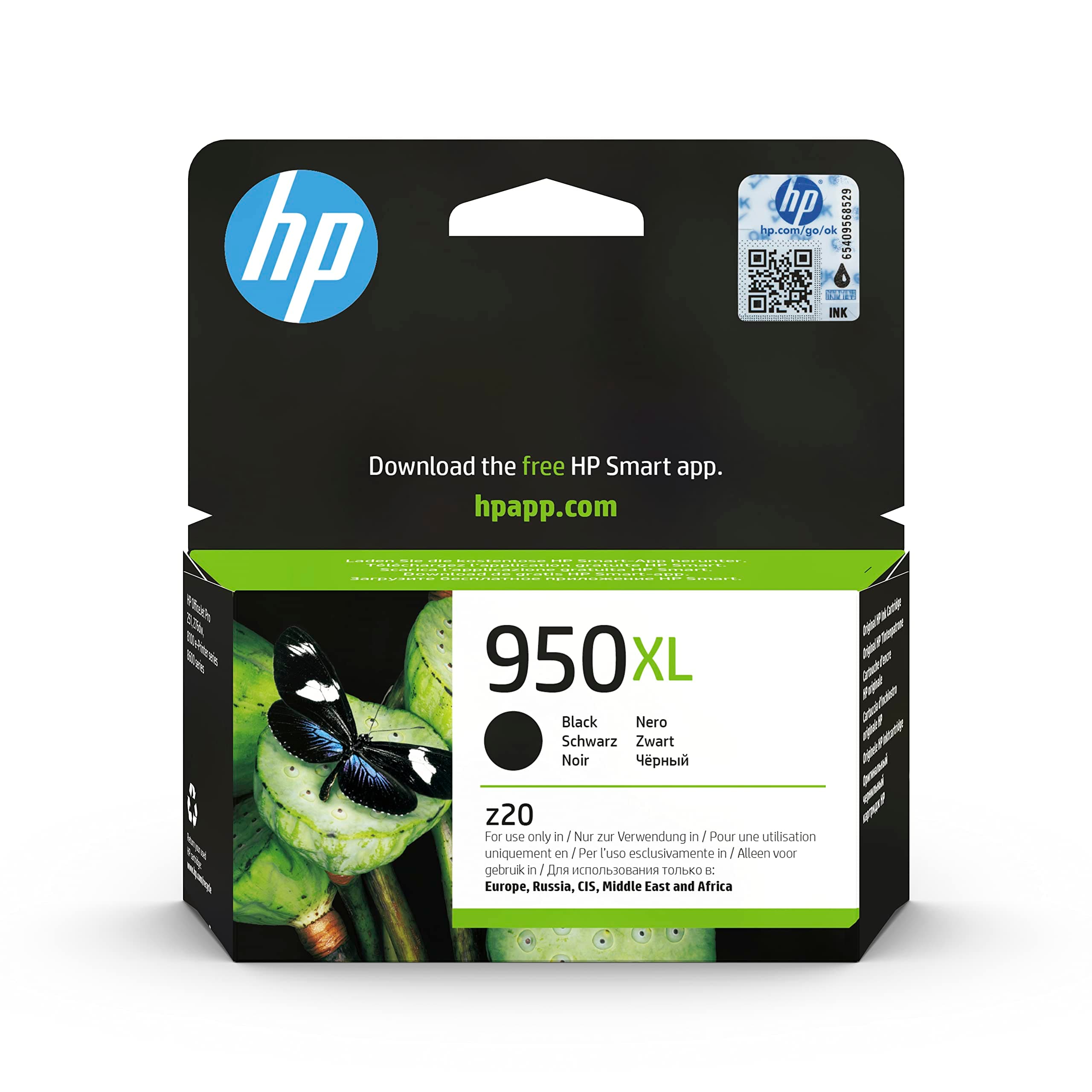 HP 950XL оригинална касета с мастило CN045AE BGX черна с голям капацитет 2300 страници 1 пакет Officejet