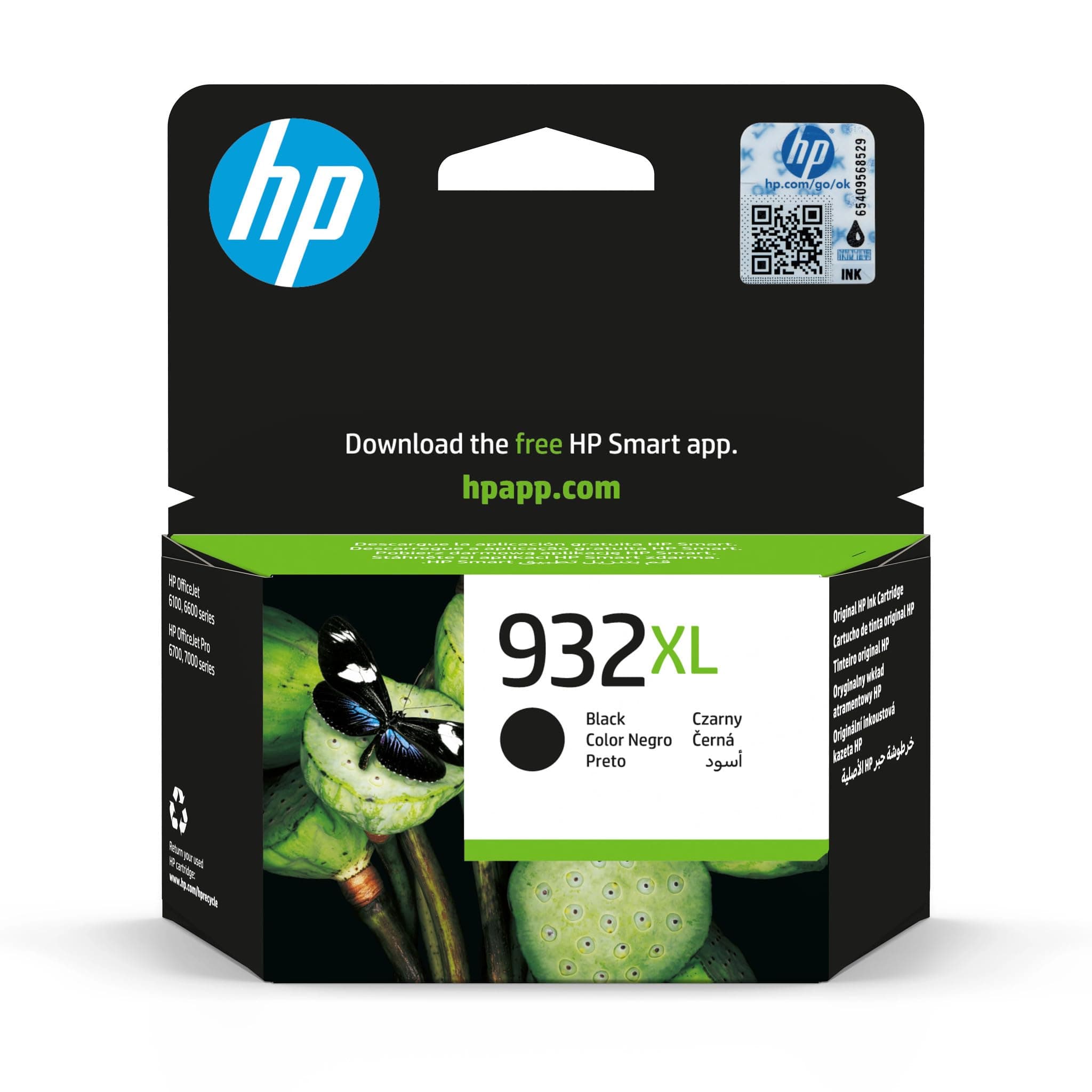 HP 932XL оригинална мастилена касета CN053AE BGX черна с голям капацитет 1000 страници 1 пакет Officejet