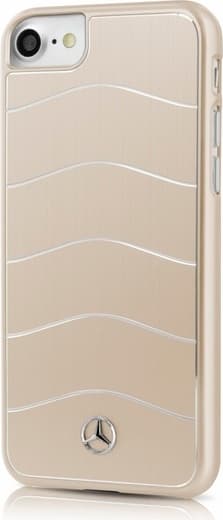 Дизайнерски алуминиев кейс за iPhone SE (2022), iPhone SE (2020), iPhone 8, iPhone 7 - Mercedes-Benz Aluminium Hard Case (златист)