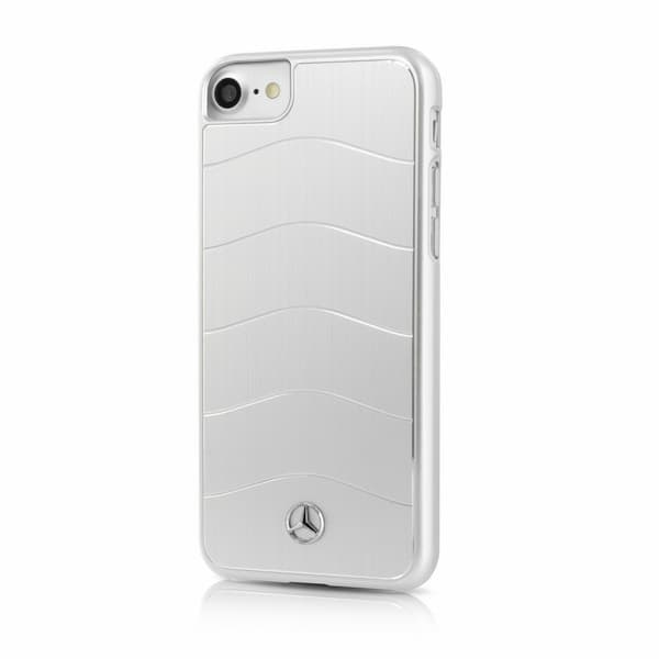Дизайнерски алуминиев кейс за iPhone SE (2022), iPhone SE (2020), iPhone 8, iPhone 7 - Mercedes-Benz Aluminium Hard Case (сребрист)