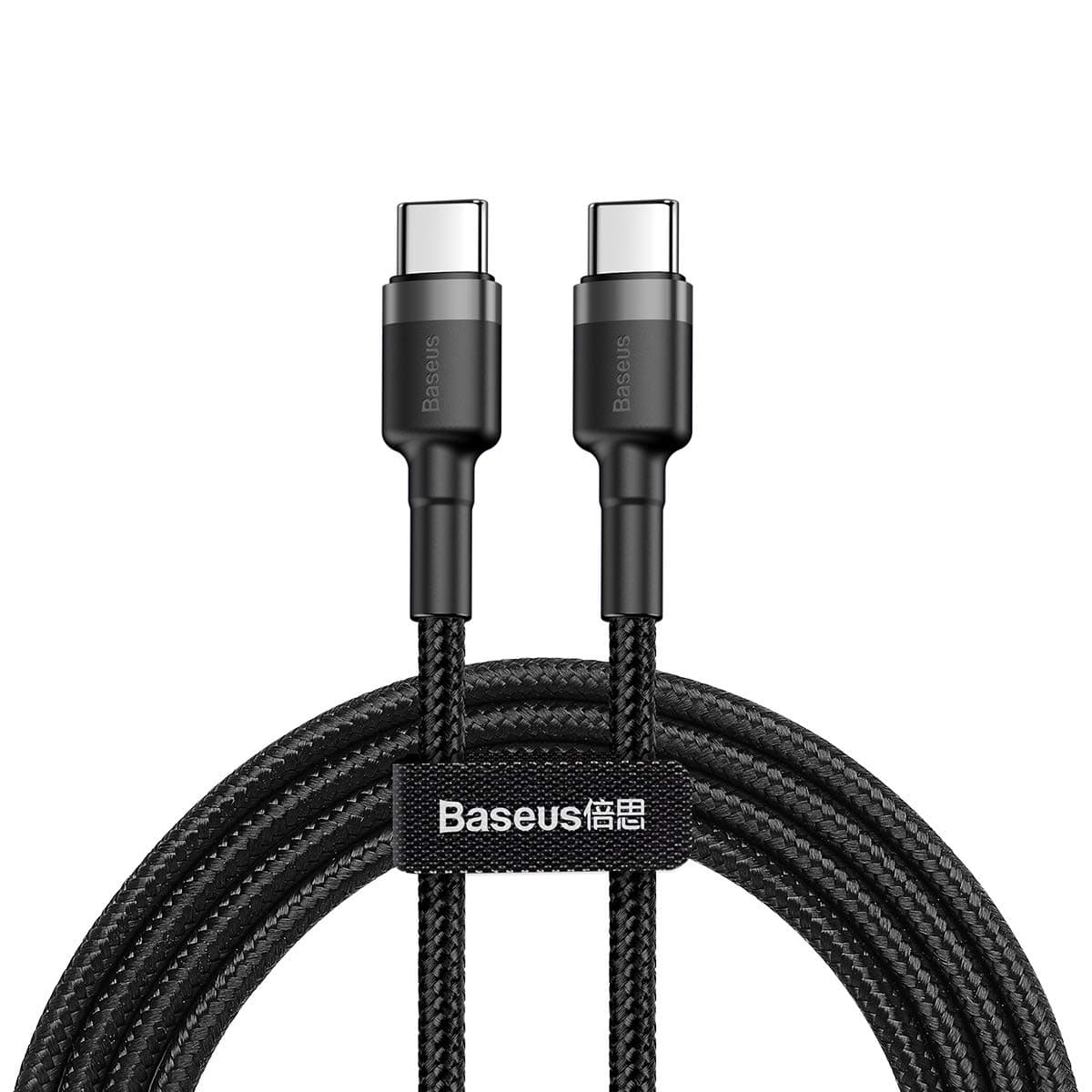 Кабел Baseus, от USB C (PD) (м) към USB C (PD) (м), 2m, 60W, черен