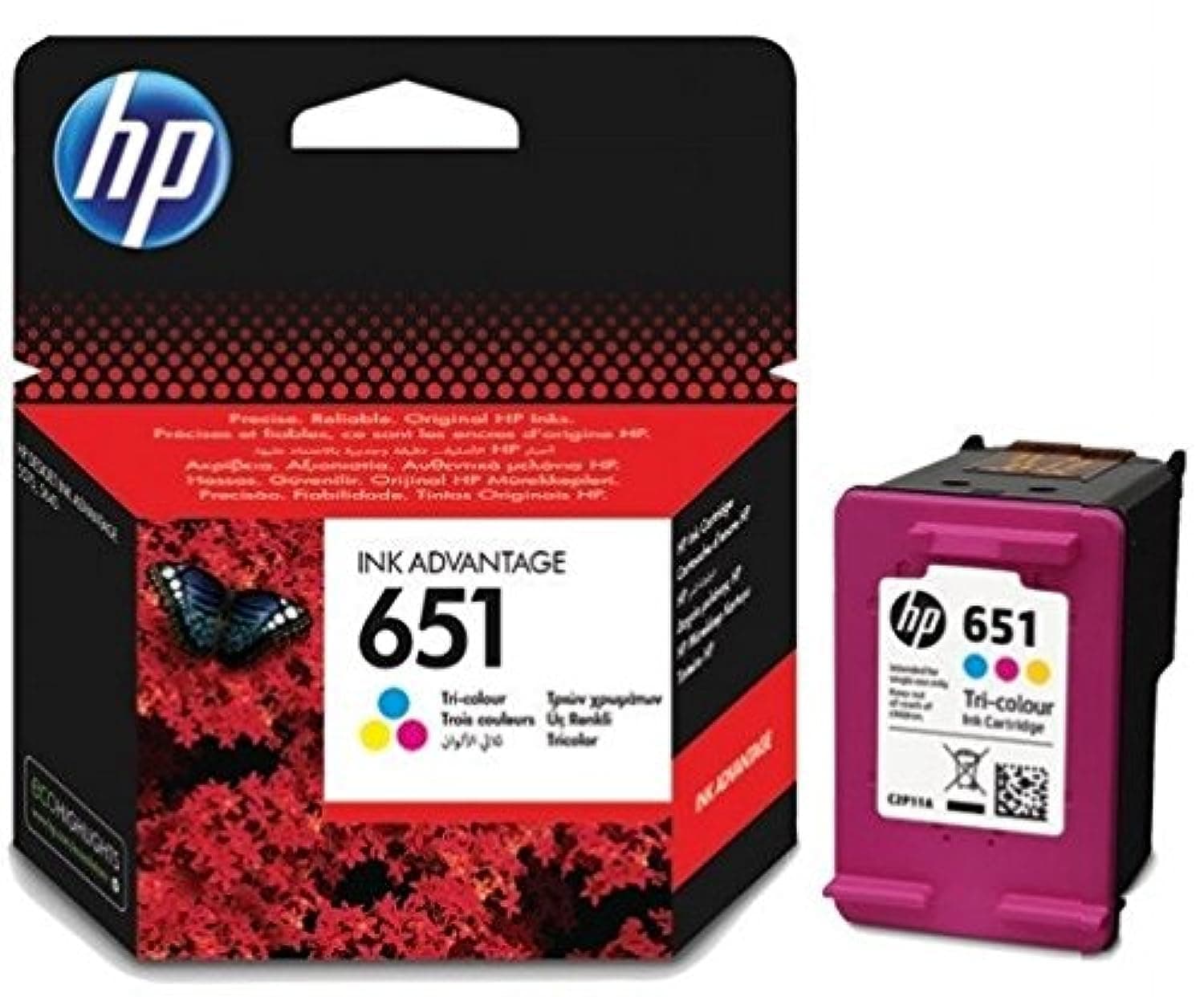 HP 651 оригинална мастилена касета C2P11AE BHK Трицветна