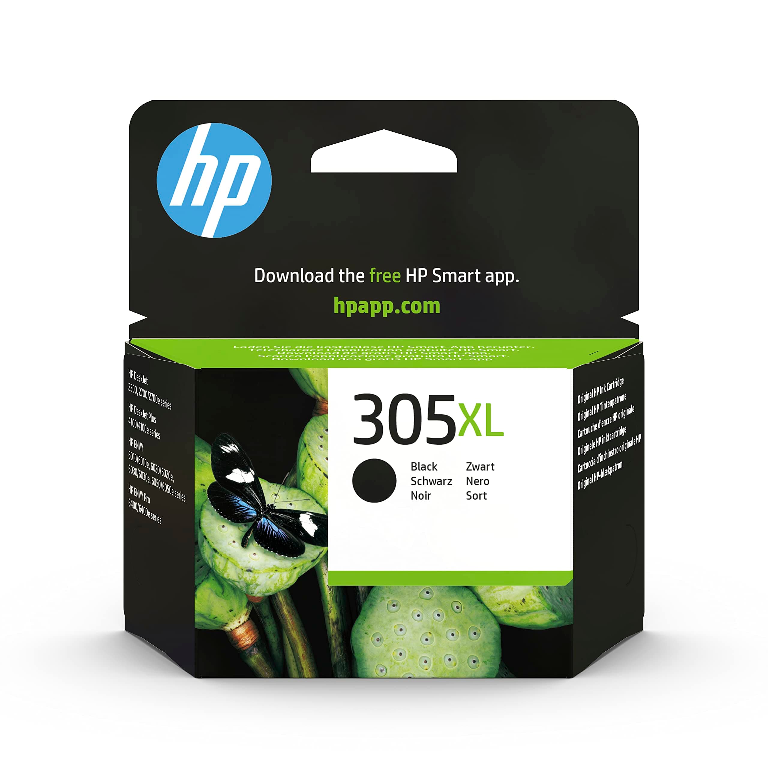 Оригинална черна касета с мастило HP 305XL с голям капацитет