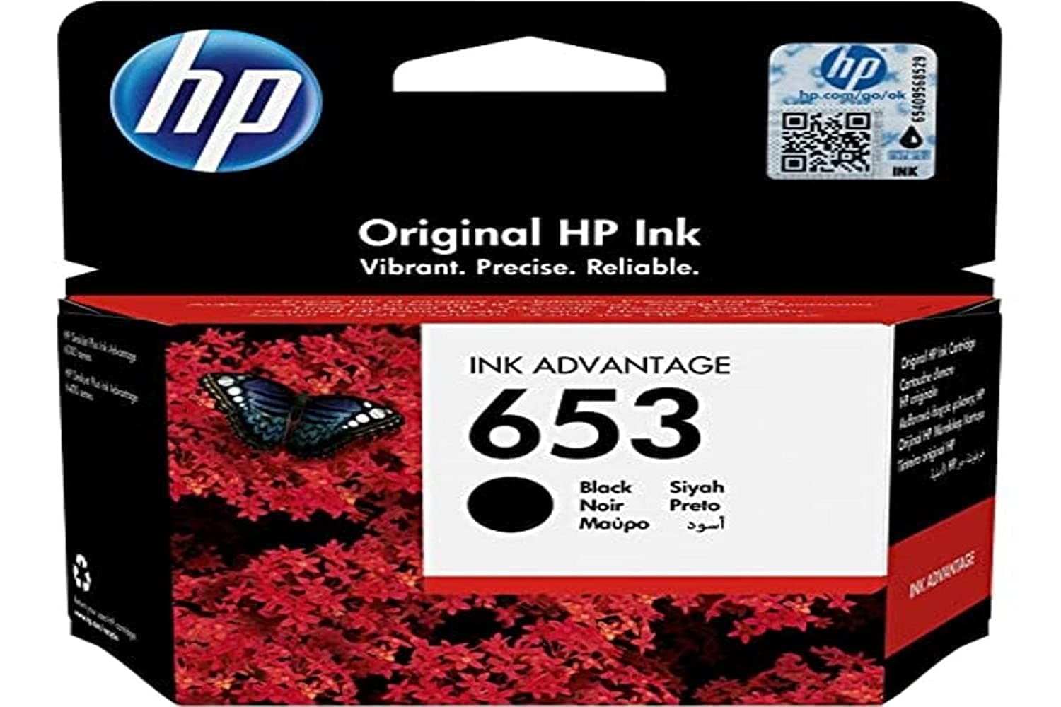 HP 653 черна оригинална касета с мастило Advantage