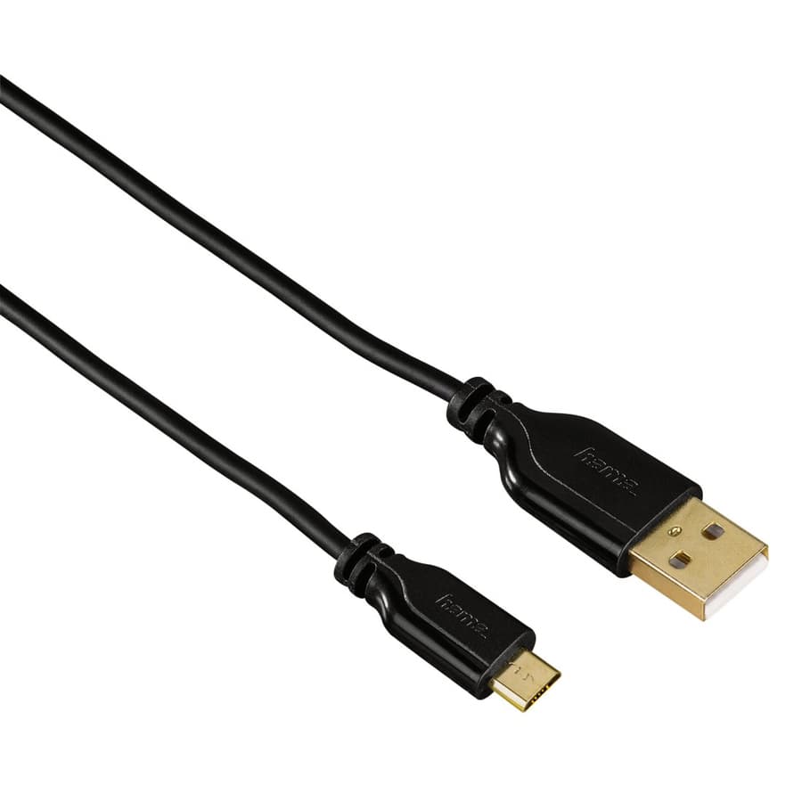 Кабел USB A(м) към USB micro(м), Hama "Flexi-Slim"