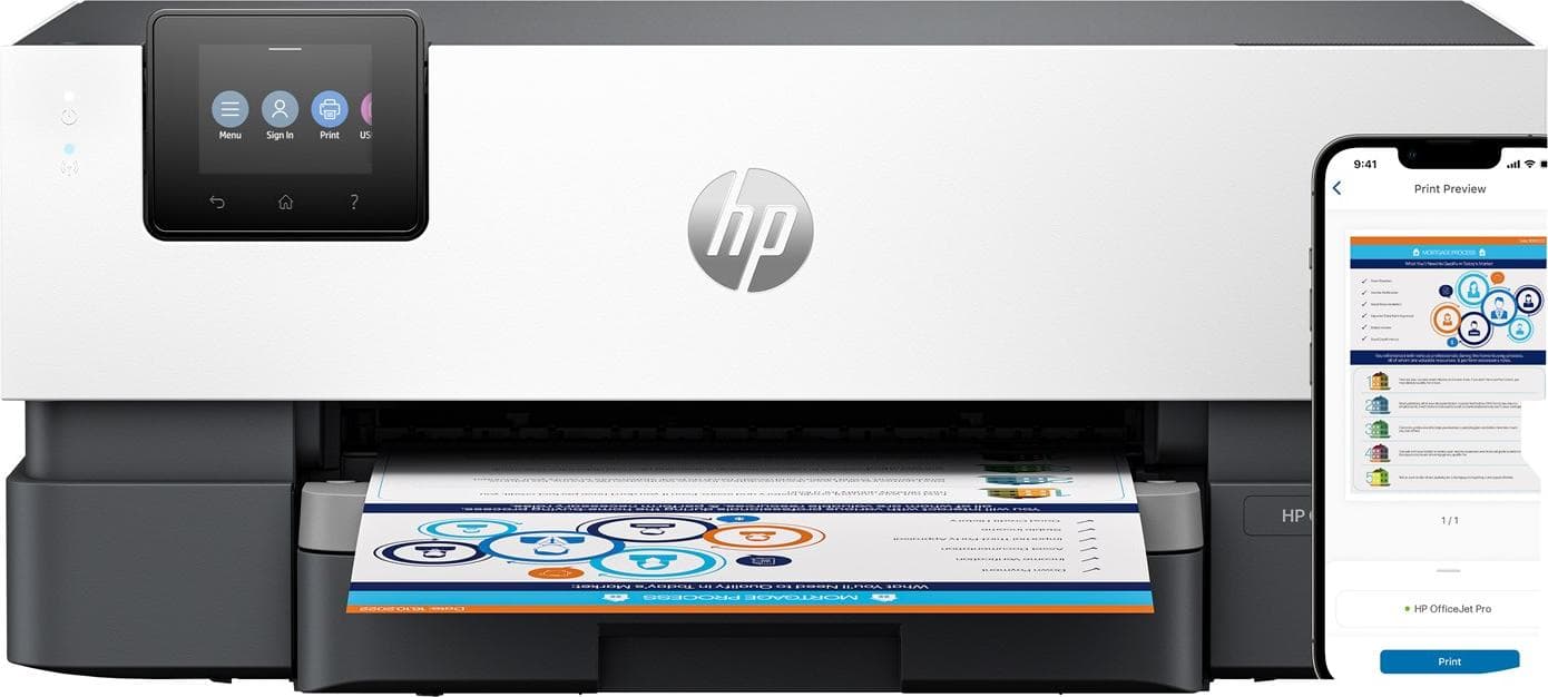 Цветен принтер HP OfficeJet Pro 9110b до 25 стр./мин