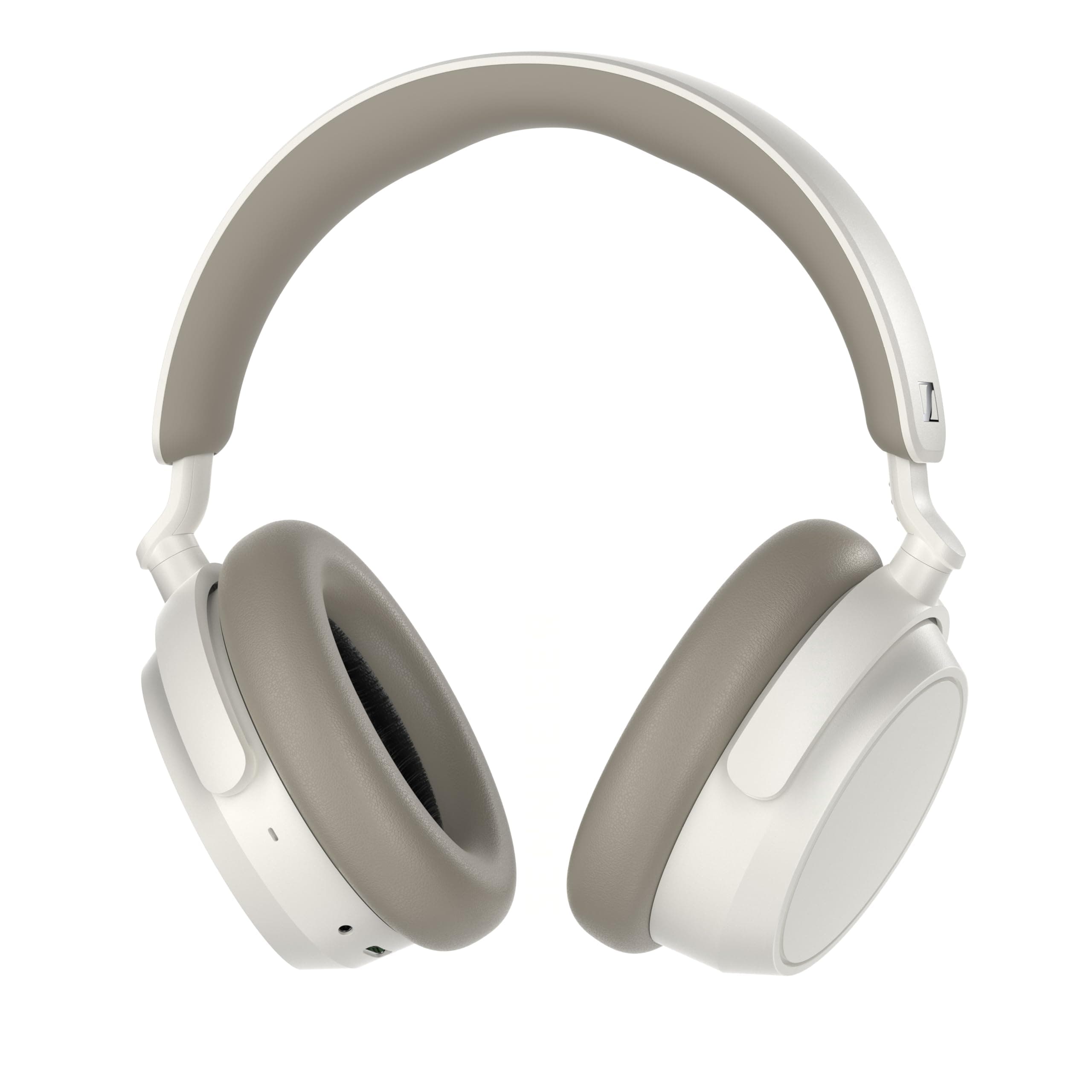 Слушалки Sennheiser Accentum Plus, безжични/жични, Вluеtооth, 3.5mm жак, микрофон, ANC шумопотискане, aptX Adaptive кодек, до 50 часа време на работа, бели