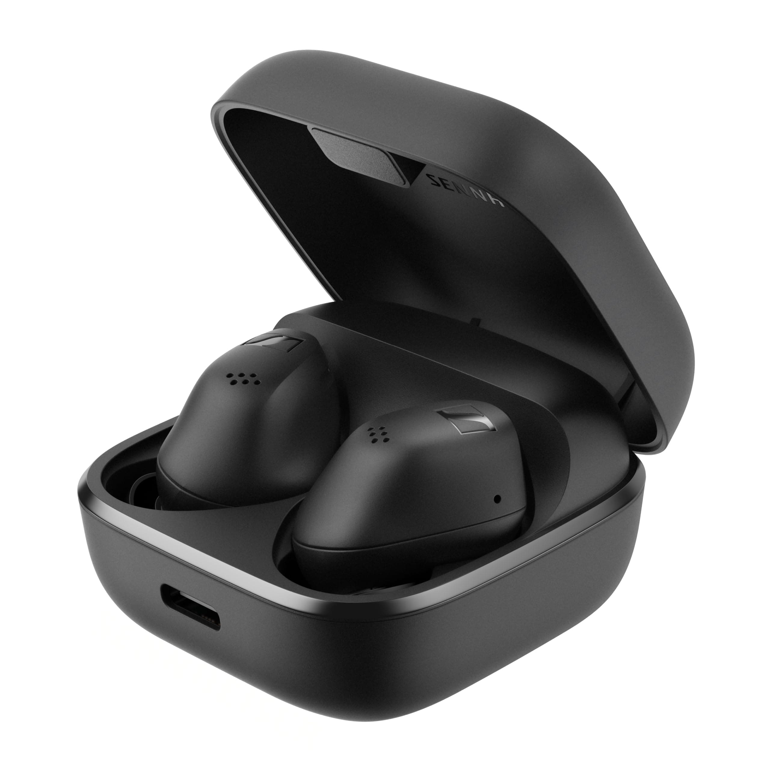 Слушалки Sennheiser ACCENTUM True Wireless, безжични, Bluetooth, микрофон, 7mm TrueResponse динамични мембрани, Hybrid Adaptive ANC, до 8 часа време на работа, черни