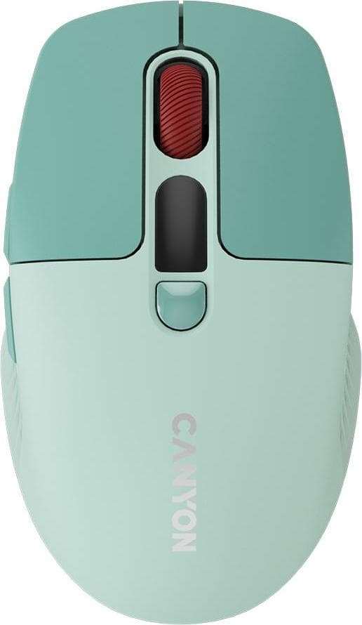 Мишка Canyon MW-26, оптична (2400 dpi), безжична, Bluetooth, USB, зелена, 6 бутона