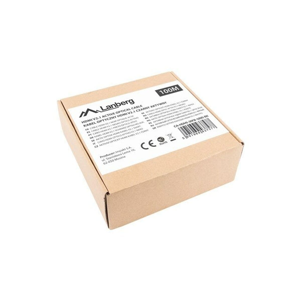 Lanberg HDMI M/M v2.1 cable 100m optical black aoc