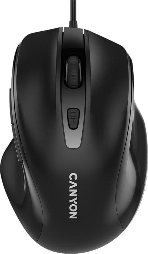 Мишка Canyon M-6, оптична (3200 dpi), USB, черна, 6 бутона