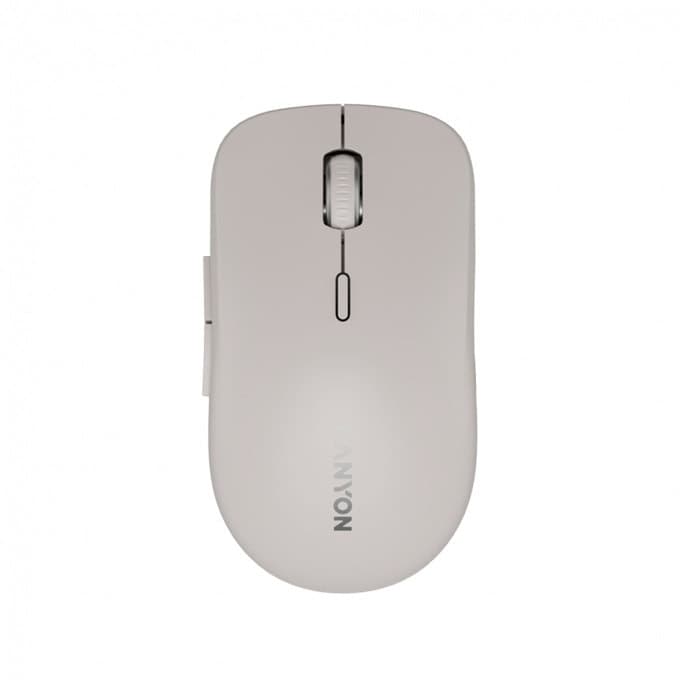 Мишка Canyon MW-12, оптична (2400 dpi), безжична, Bluetooth, USB, бежова, 6 бутона