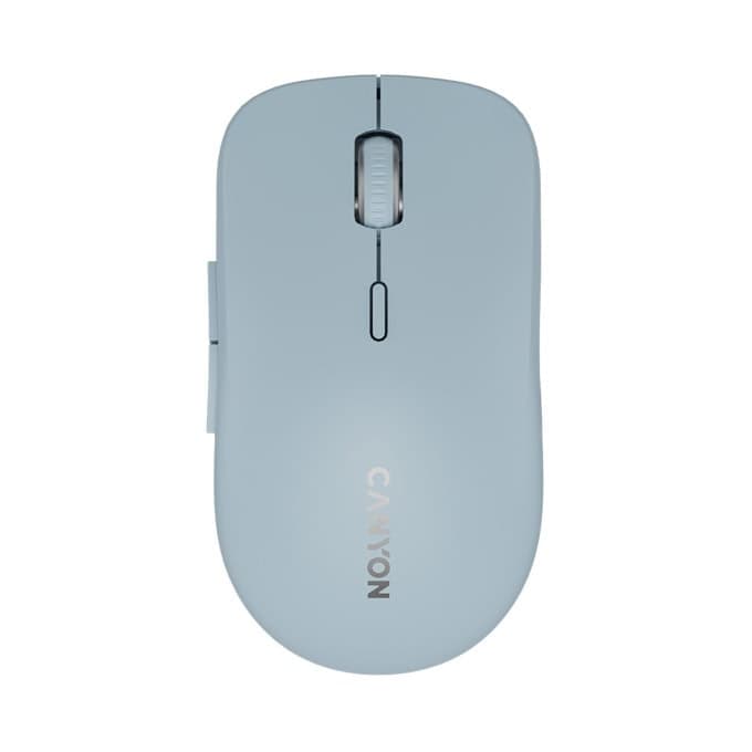 Мишка Canyon MW-12, оптична (2400 dpi), безжична, Bluetooth, USB, синя, 6 бутона
