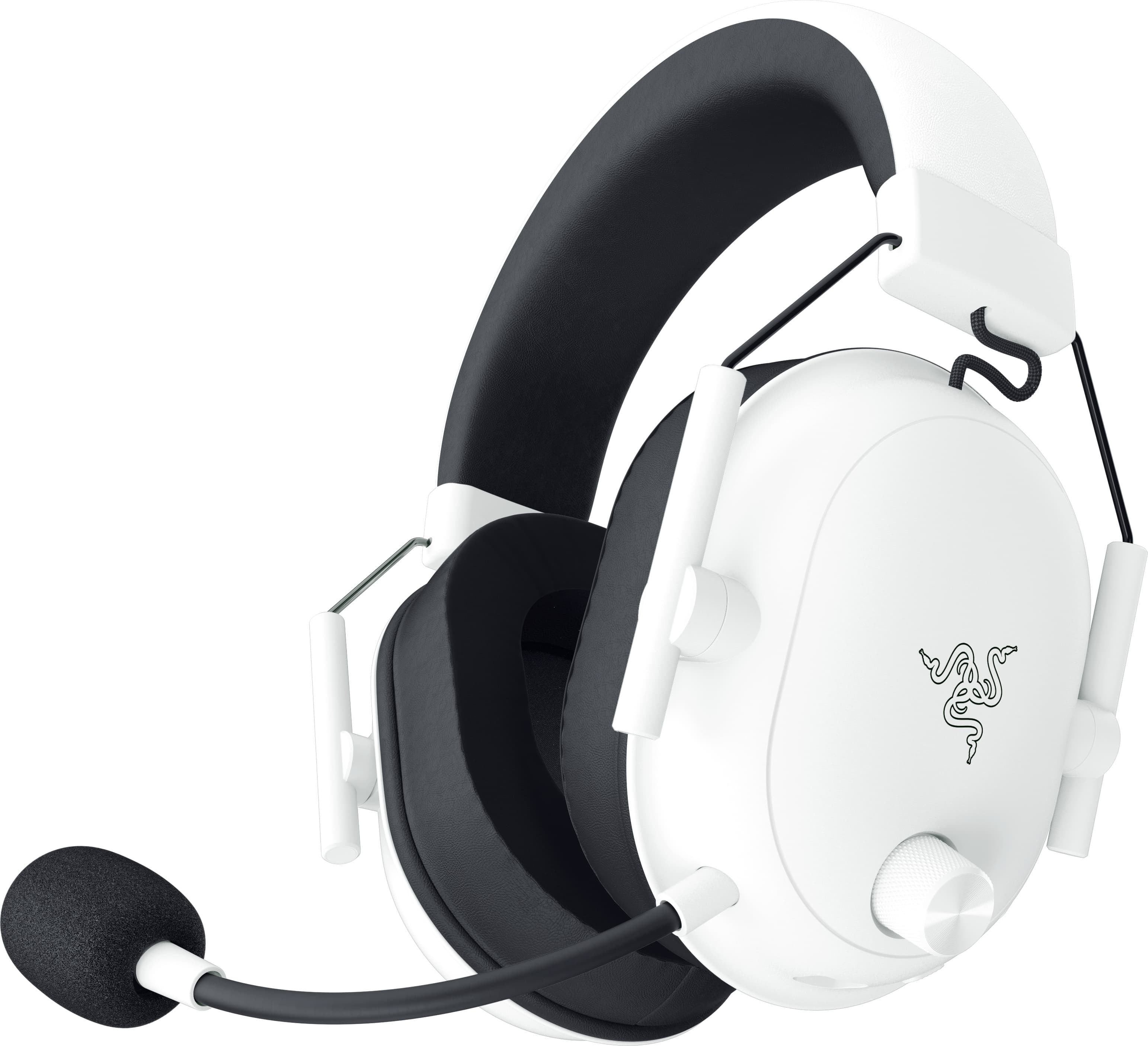 Слушалки Razer BlackShark V2 HyperSpeed White Ed., жични/безжични, Bluetooth, USB, микрофон, гейминг, 50mm драйвери, до 70 часа време на работа, бели