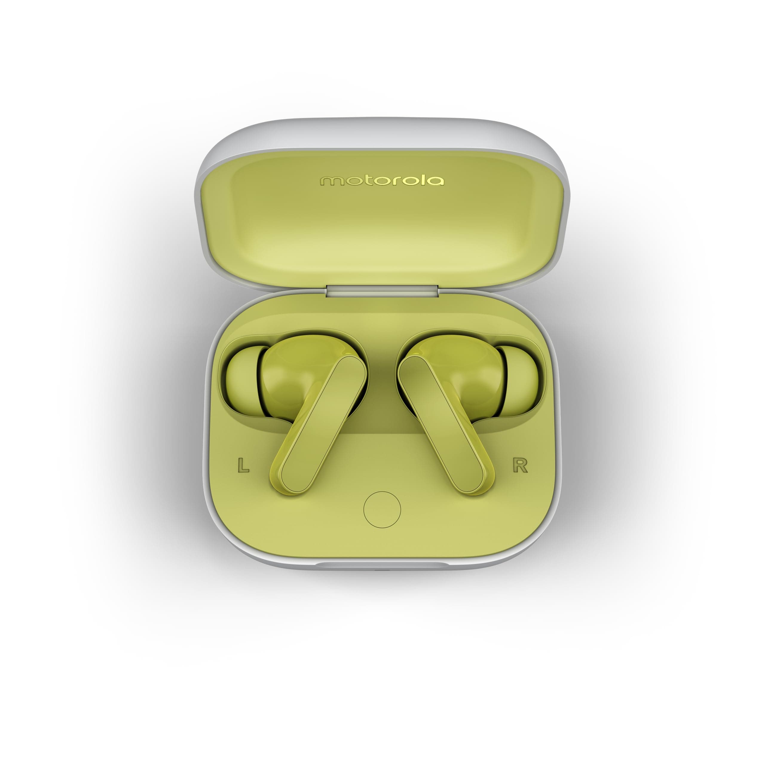 Слушалки Motorola Moto Buds, безжични, Bluetooth, ENC микрофон, активно шумопотискане, 12.4mm мембрани, до 9 часа време на работа, зелени