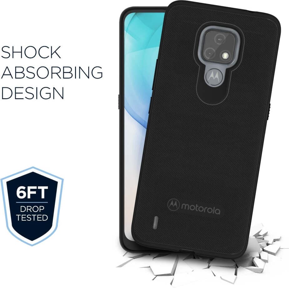 Калъф за Motorola Moto E7, силиконов, Motorola E7-PC, удароустойчив, черен