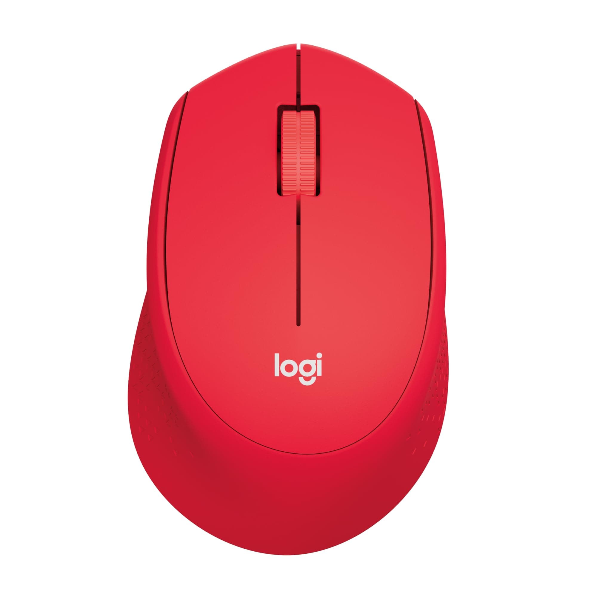 Мишка Logitech M330 Silent Plus, оптична (1000 dpi), безжична, червена