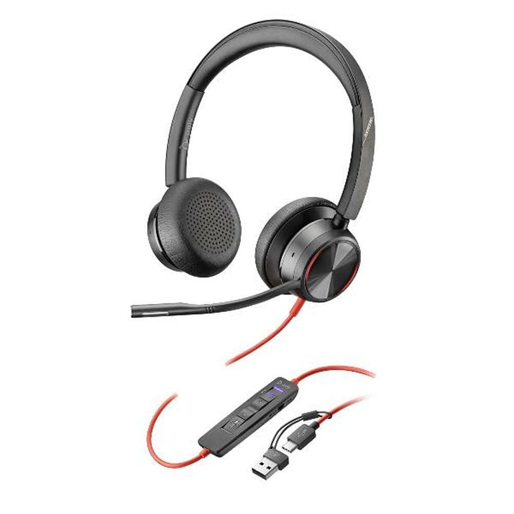 HP Poly Blackwire 8225 Stereo Microsoft Teams Certified USB-C слушалка + USB-C/A адаптер SmartBuy