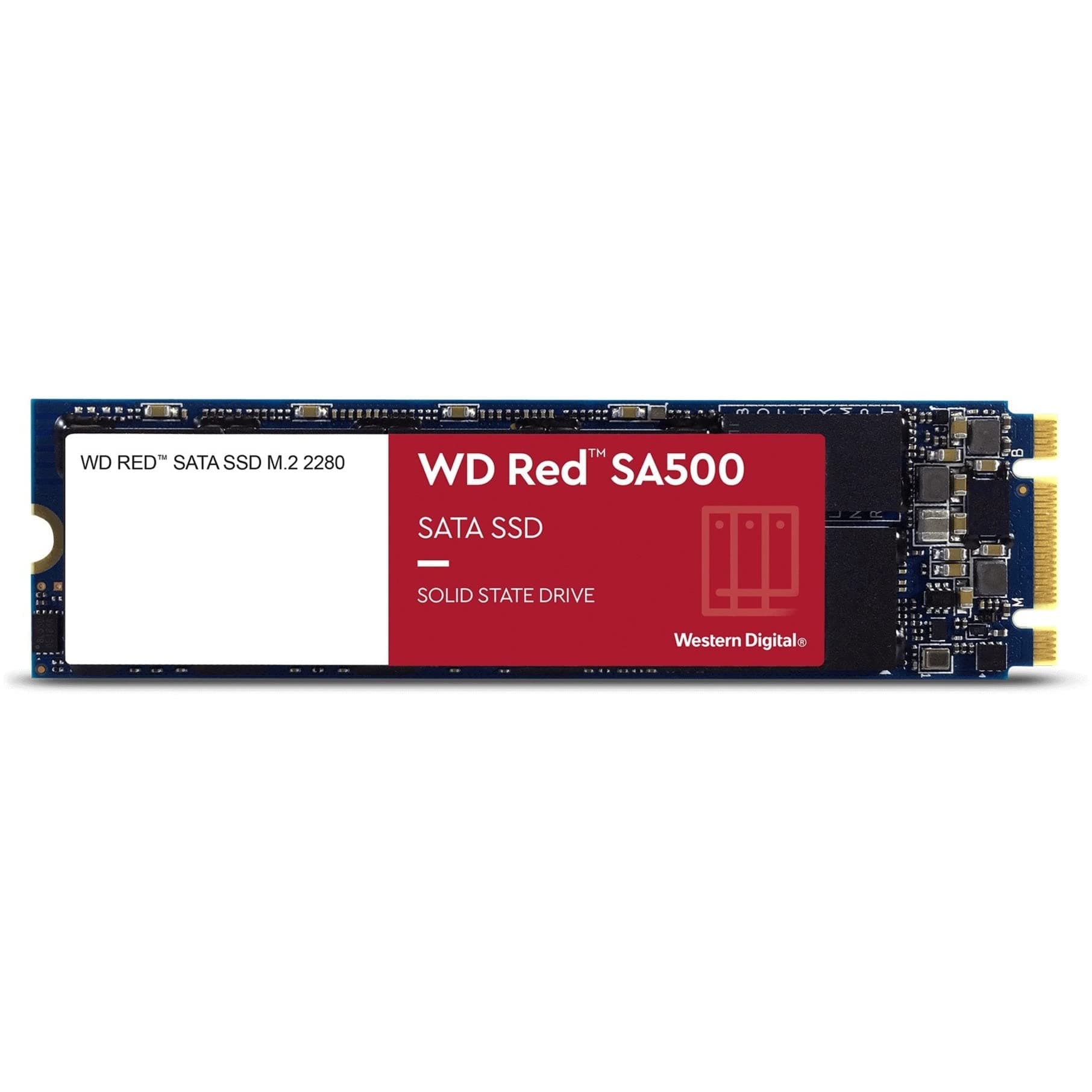 WD Red SSD SA500 NAS 2TB SATA III 6Gb/s M.2 2280 вътрешен единичен пакет