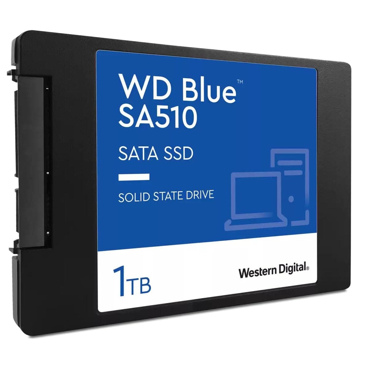 WD Blue SA510 SSD 1TB SATA III 6Gb/s в корпус 2,5 инча 7 мм вътрешен единичен пакет