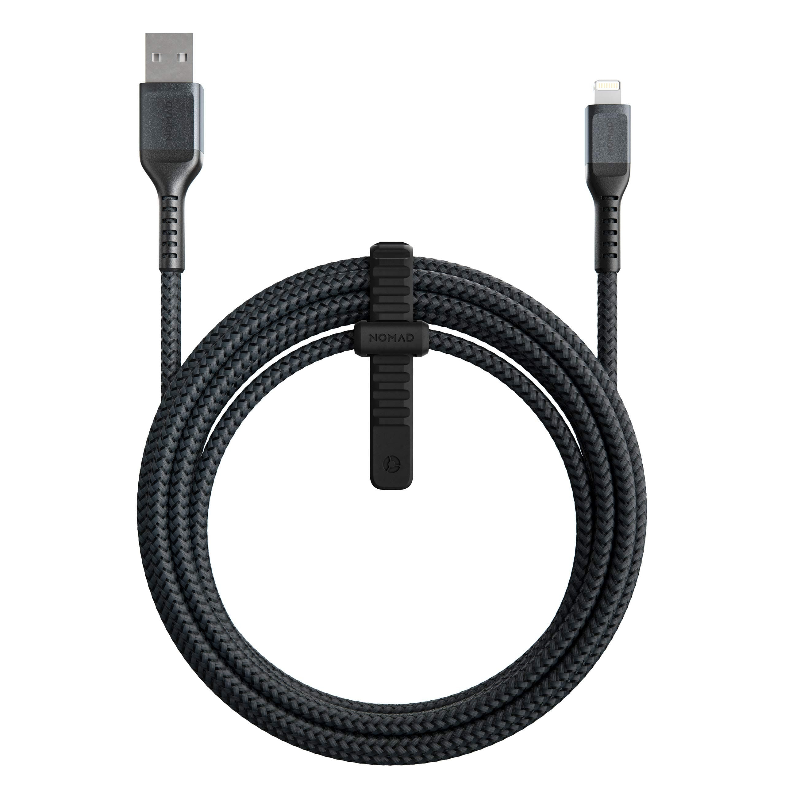 Кабел Nomad Kevlar USB-A to Lightning Cable (NM01911010), от USB A(м) към Lightning(м), 1.5m, 12W, черен
