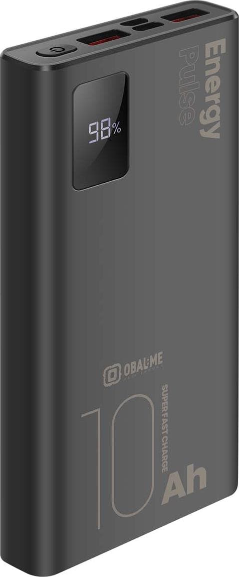 Преносима външна батерия с USB-C порт, и 2xUSB-A изхода - OBALME EnergyPulse Fast Charging Power Bank 10000 mAh 22.5W (черен)