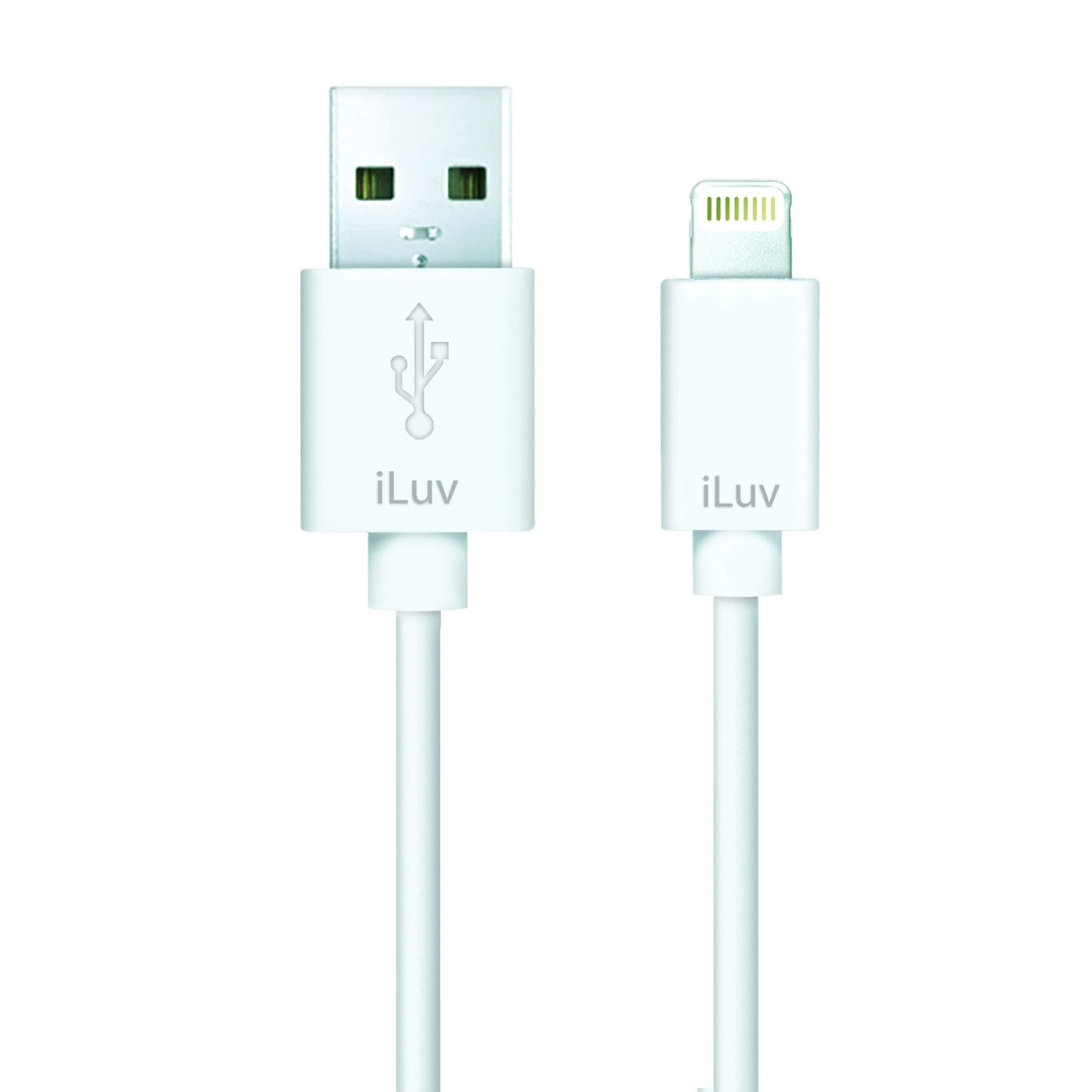 USB кабел за iPhone, iPad, iPod с Lightning - iLuv Premium Lightning Cable (бял)