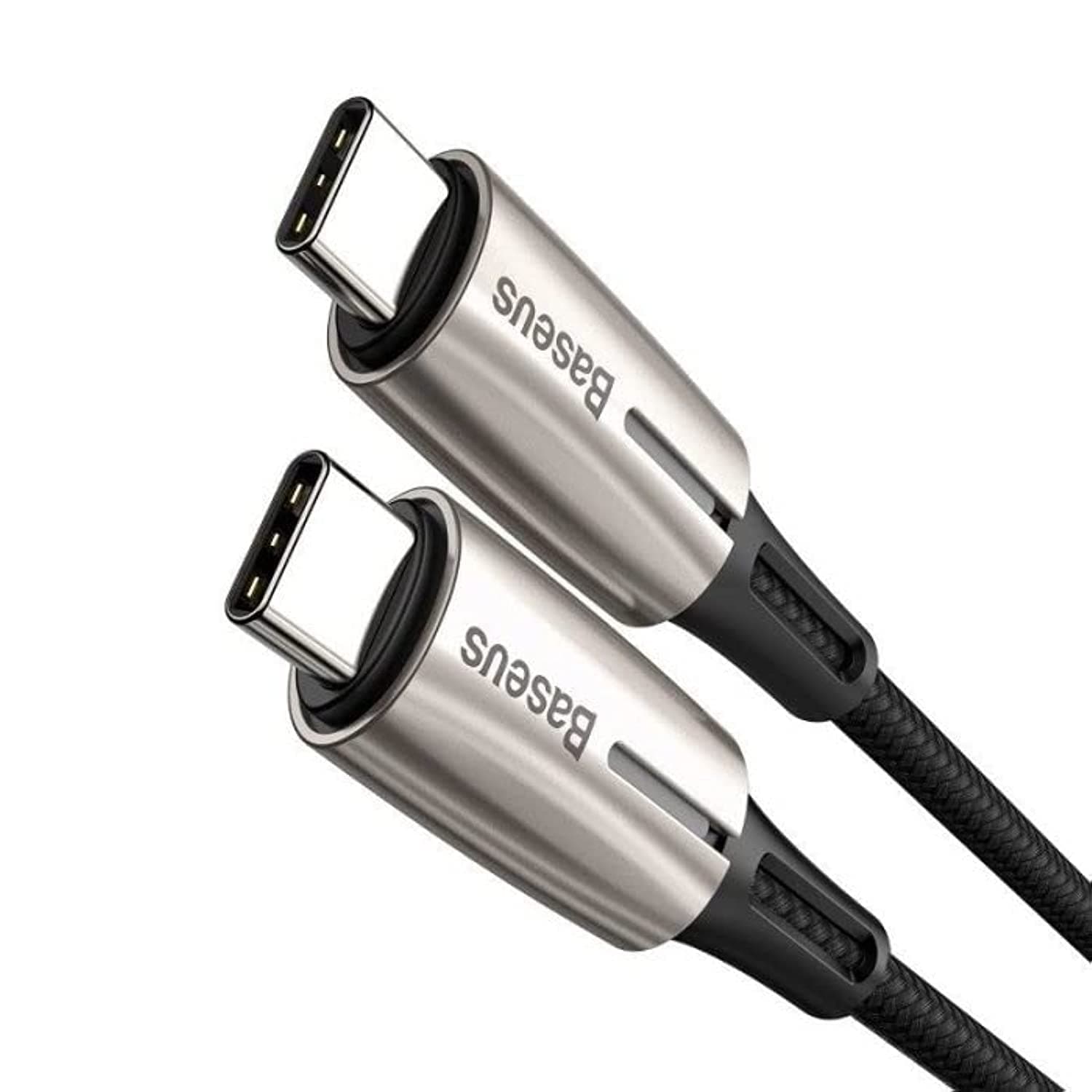 Кабел Baseus Water Drop USB-C to USB-C Cable (CATSD-J01), от USB C(м) към USB C(м), 1m, 60W, черен