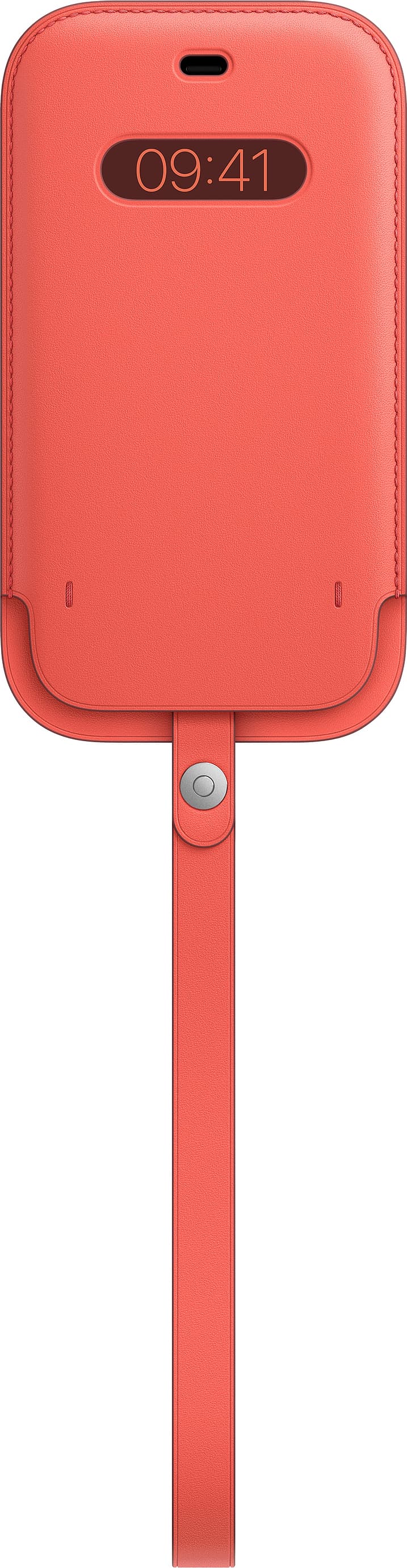 Оригинален кожен калъф, тип джоб за iPhone 12, iPhone 12 Pro - Apple iPhone Leather Sleeve with MagSafe (розов)
