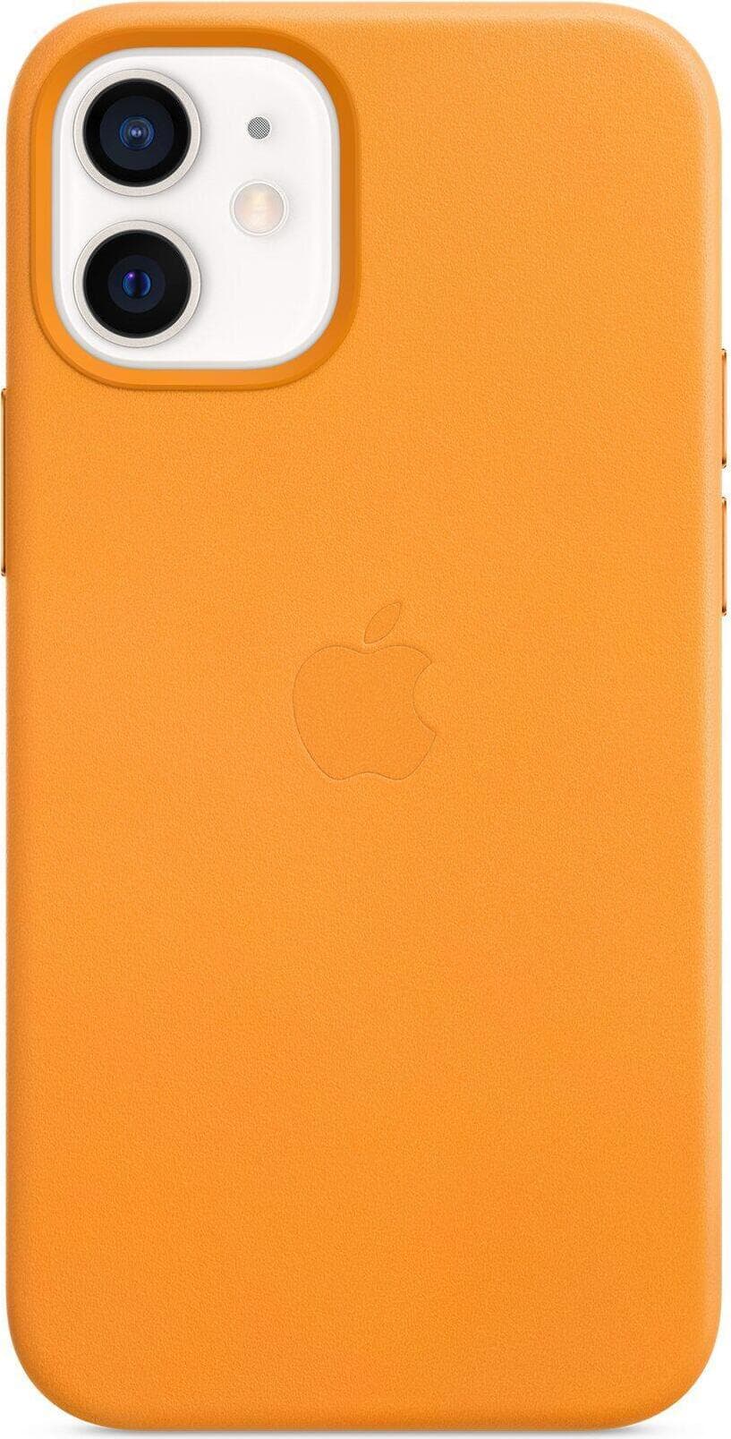 Оригинален кожен кейс (естествена кожа) за iPhone 12 Mini - Apple iPhone Leather Case with MagSafe (жълт)