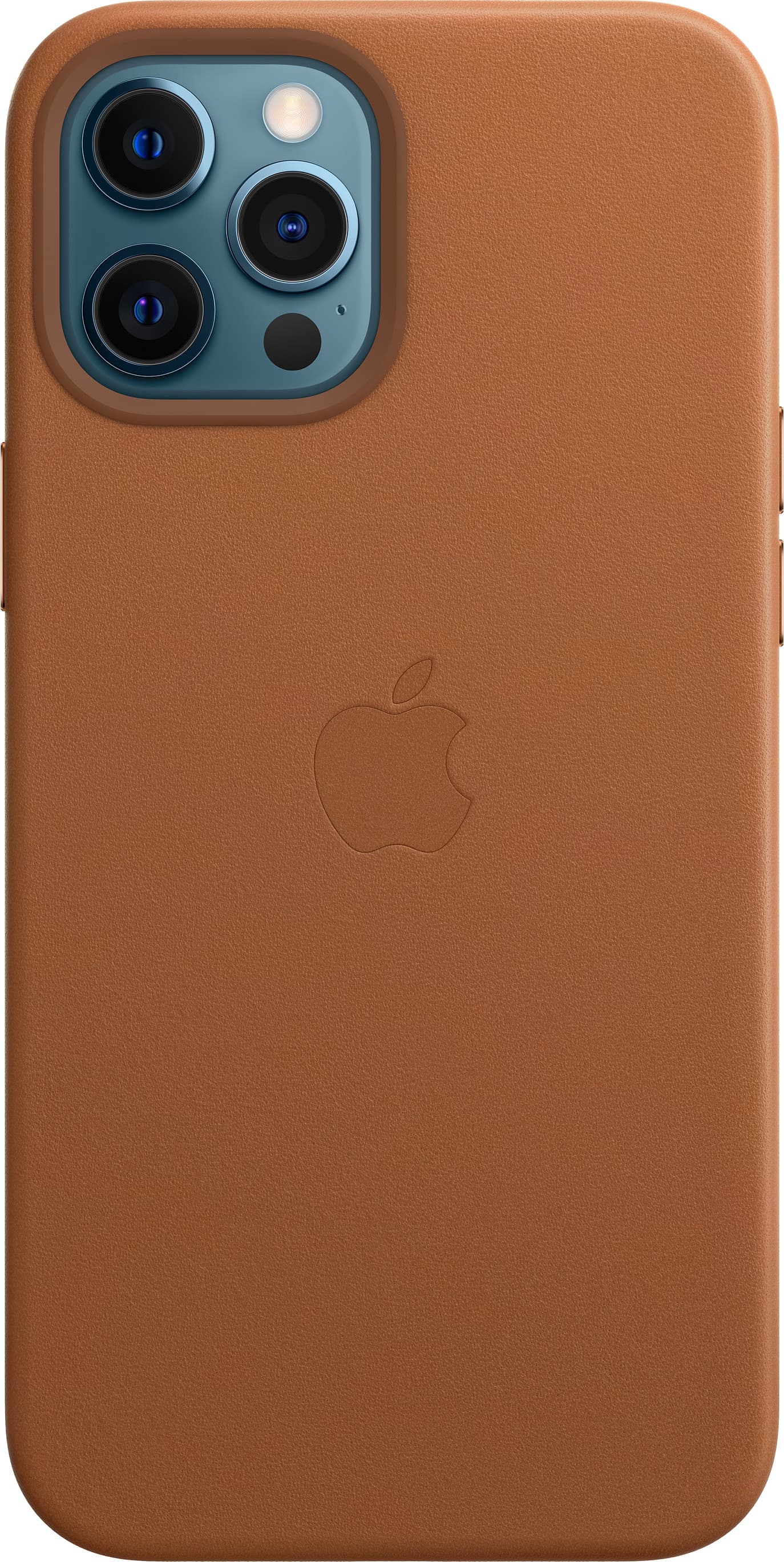 Оригинален кожен кейс (естествена кожа) за iPhone 12 Pro Max - Apple iPhone Leather Case with MagSafe (кафяв)