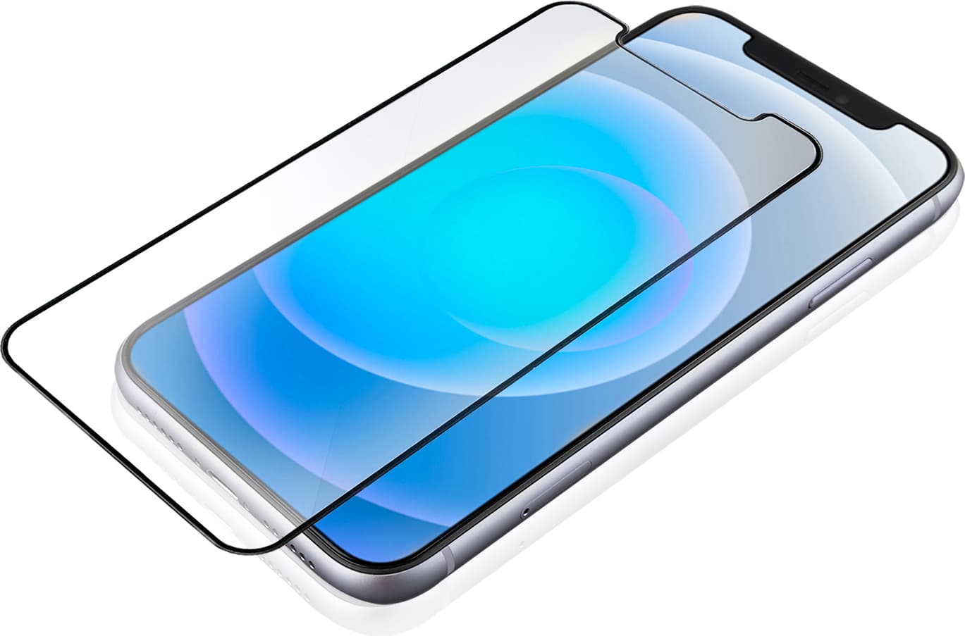 Хибридно защитно покритие за дисплея на iPhone 12 Pro Max - 4smarts Hybrid Glass Endurance Crystal Screen Protector (черен-прозрачен)