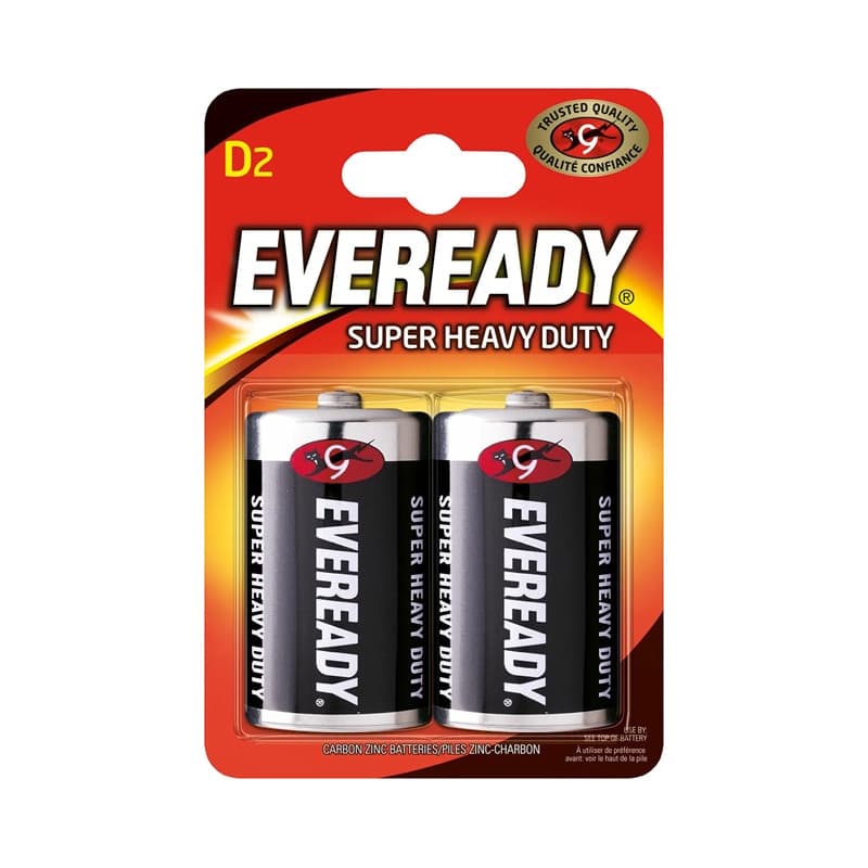 ЦИНКОВИ БАТЕРИИ EVEREADY SHD D BP2 ENERGIZER