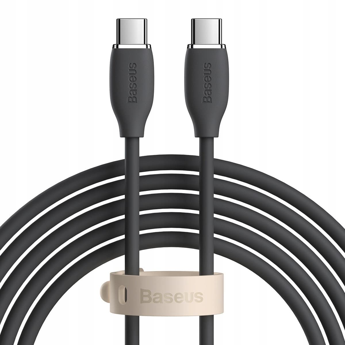 Кабел Baseus Jelly (CAGD030101), USB C(м) към USB C(м), 2m, 100W, черен