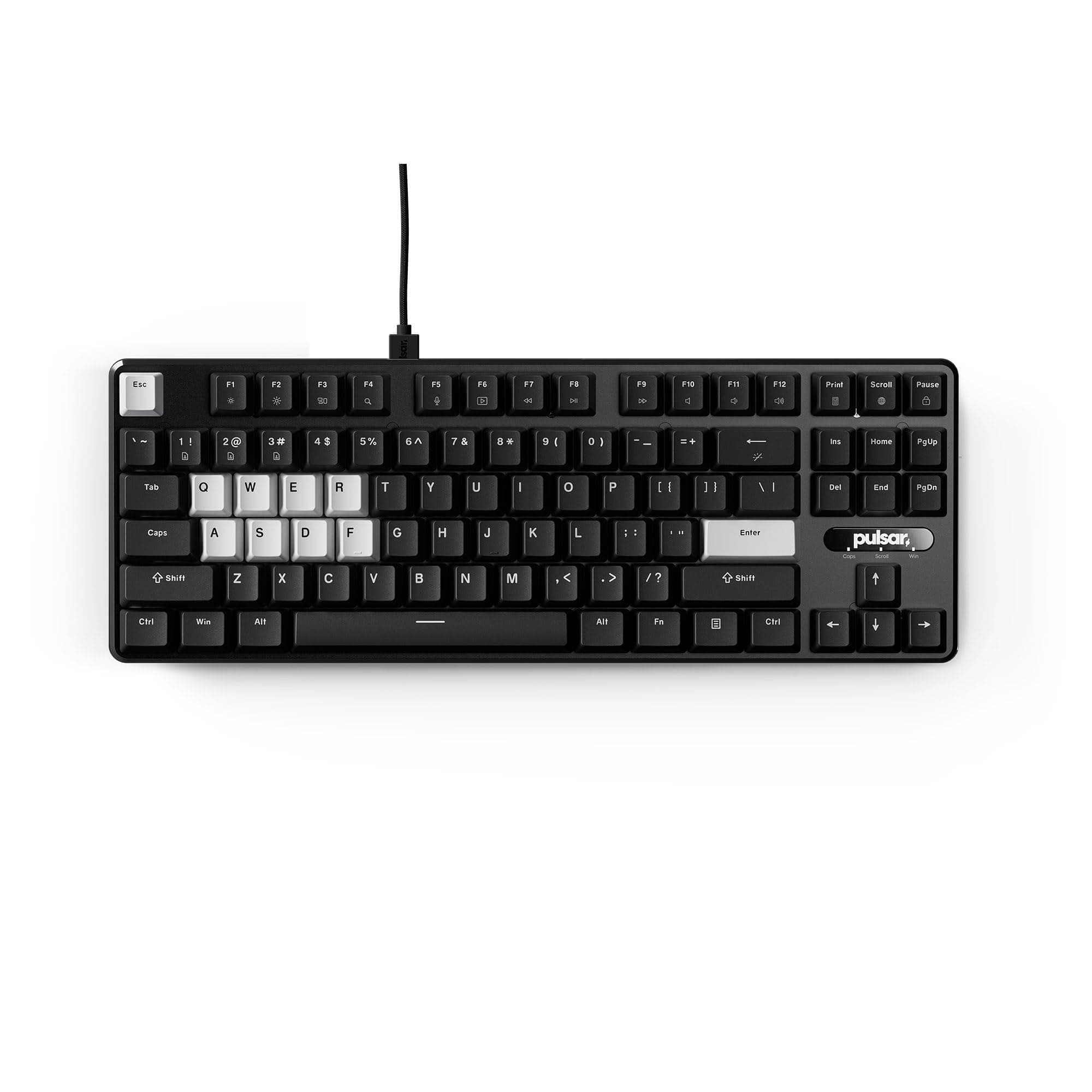 Клавиатура Pulsar PCMK 2 HE TKL ANSI, жична, механична, Gateron Magnetic суичове, гейминг, черна, USB