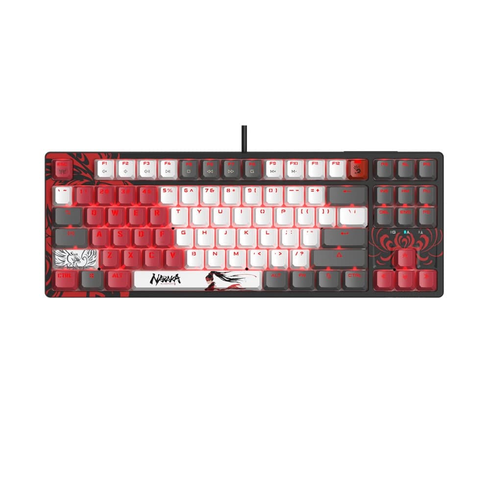 Клавиатура А4tech Bloody Naraka S87, механична, гейминг TKL Backlit red суичове, USB