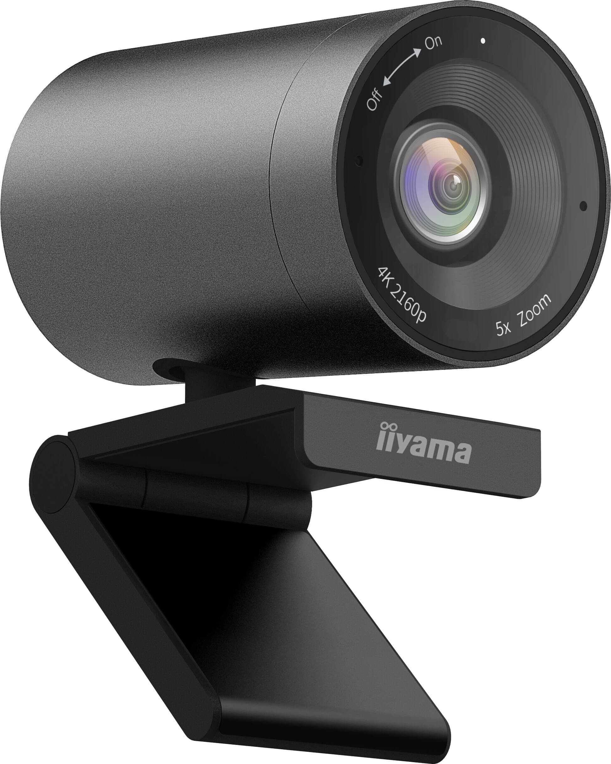 Уеб камера IIYAMA UC-CAM10PRO-1, микрофон, 4K UHD(3840x2160@30fps), корекция на светлината, AutoFraming, въртене на 360°, USB