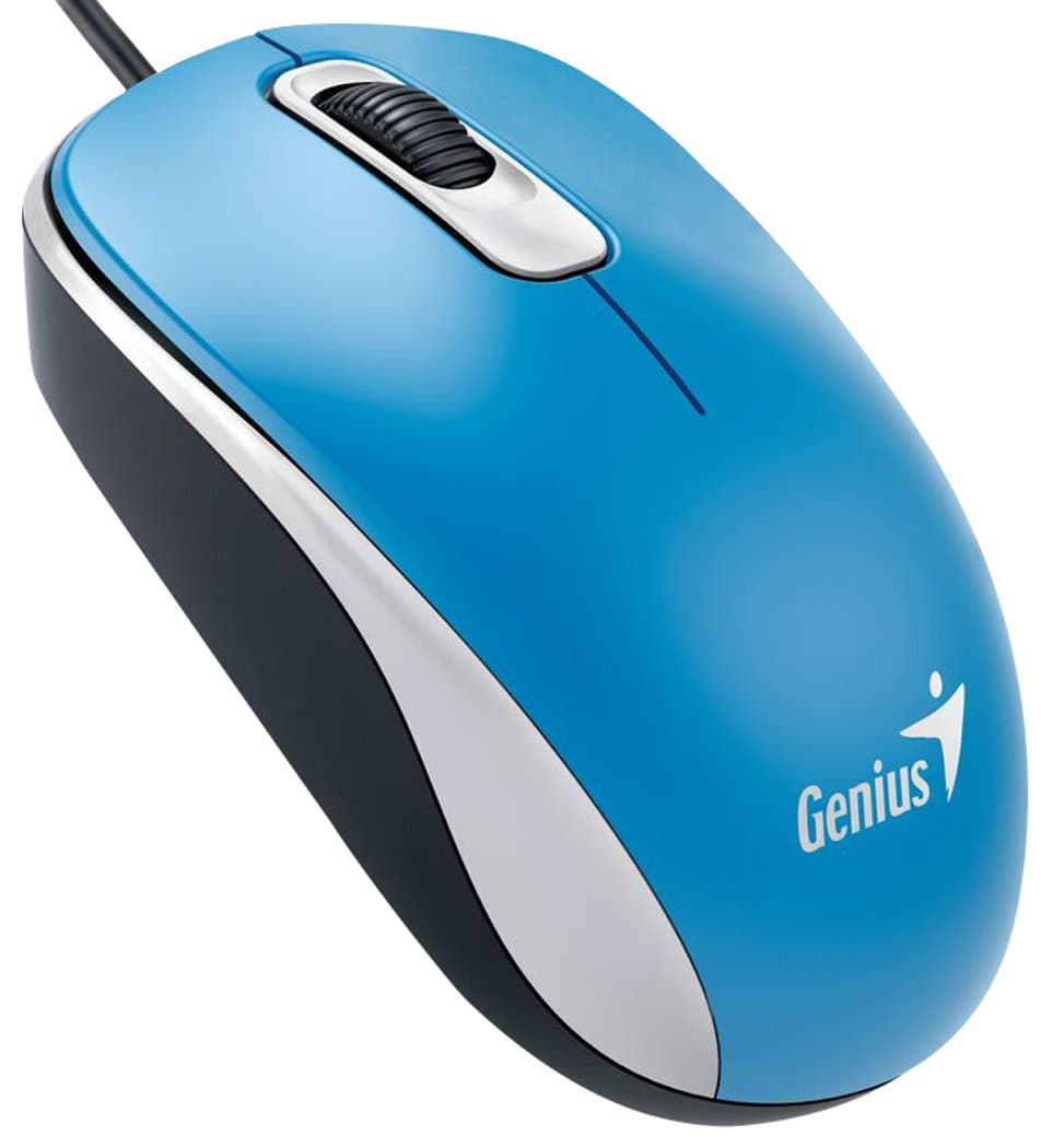 Мишка Genius DX-110, оптична (1200 dpi), USB, синя