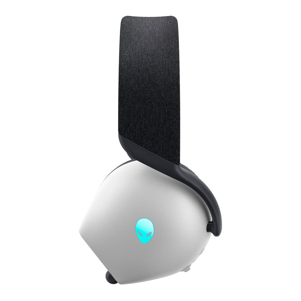 Слушалки Dell Alienware Tri Mode AW725H, безжични, Bluetooth, USB, микрофон, 40mm говорители, AI шумопотискане, Dolby Atmos, до 35 часа време на работа, гейминг, бели
