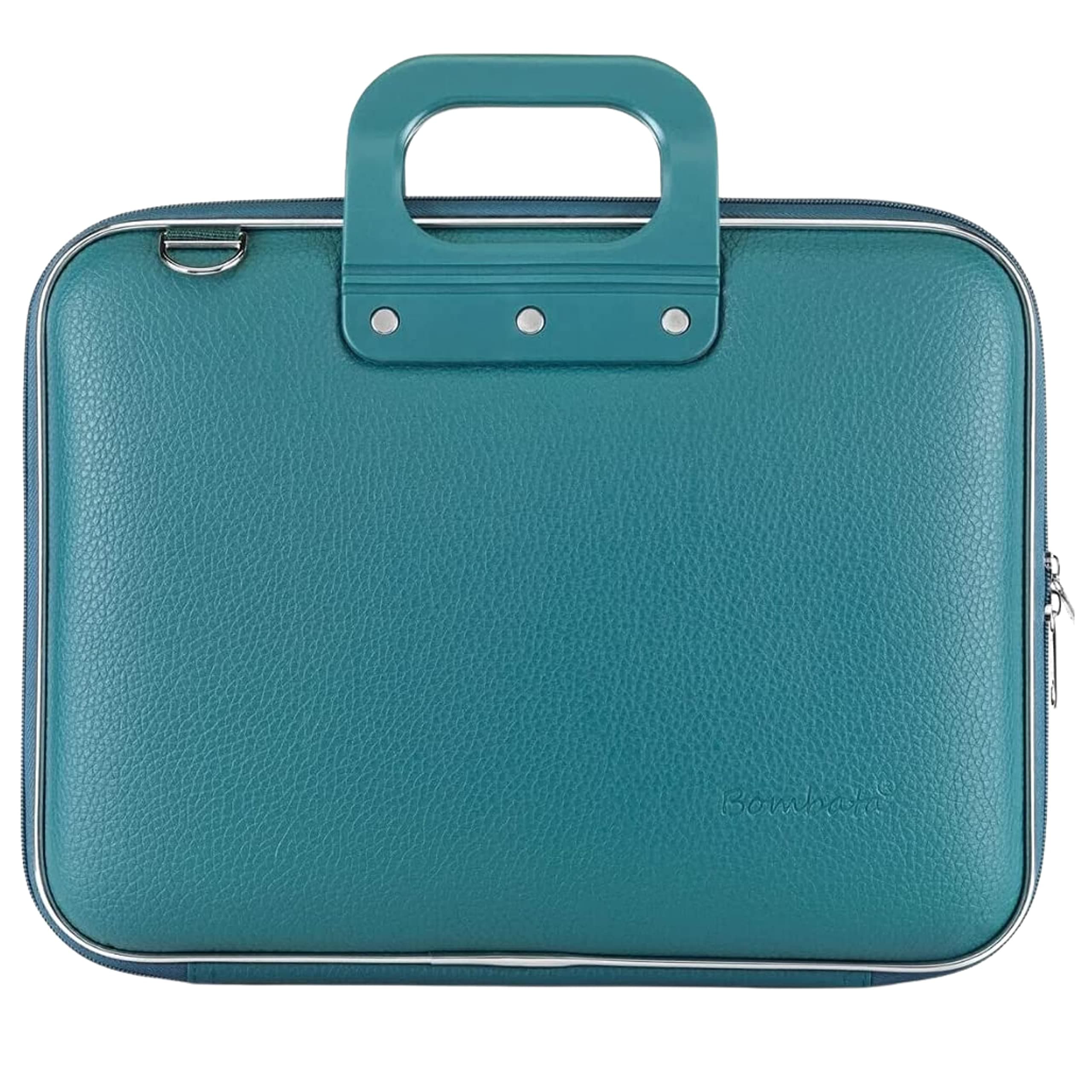 Чанта за лаптоп Bombata Mediobombata Classic teal blue, до 14" (35.56 cm), светло синя