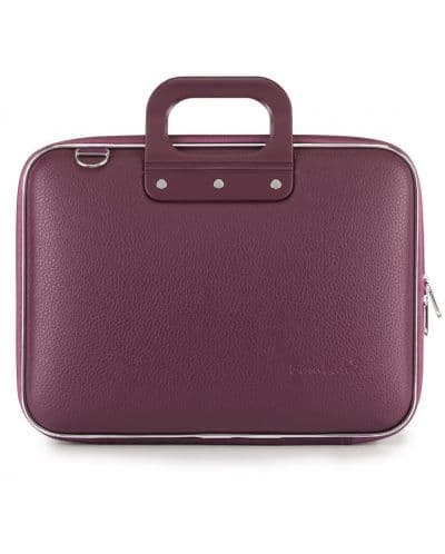 Чанта за лаптоп Bombata Mediobombata Classic plum purple, до 14" (35.56 cm), лилава