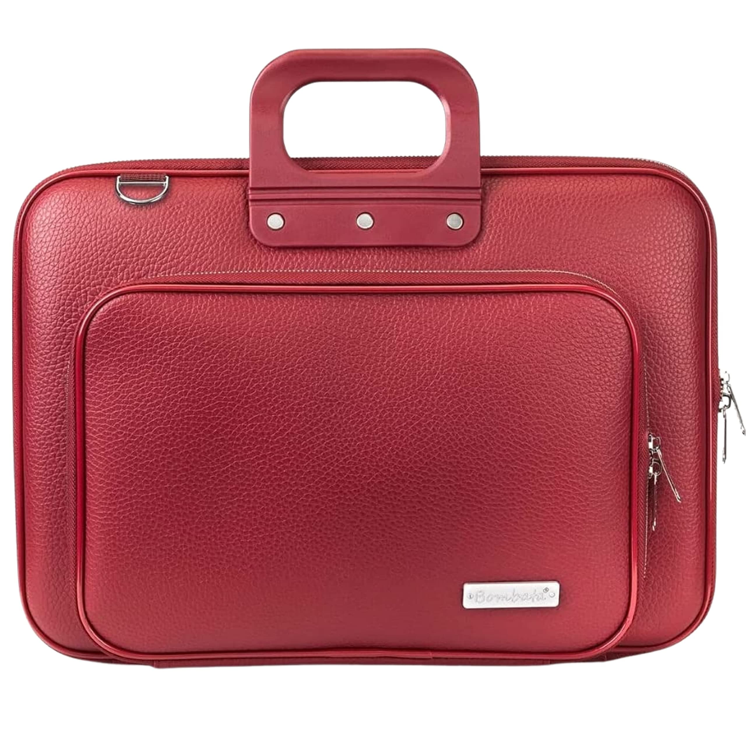 Чанта за лаптоп Bombata Plus Classic borgogna red, до 16" (40.64 cm), червена