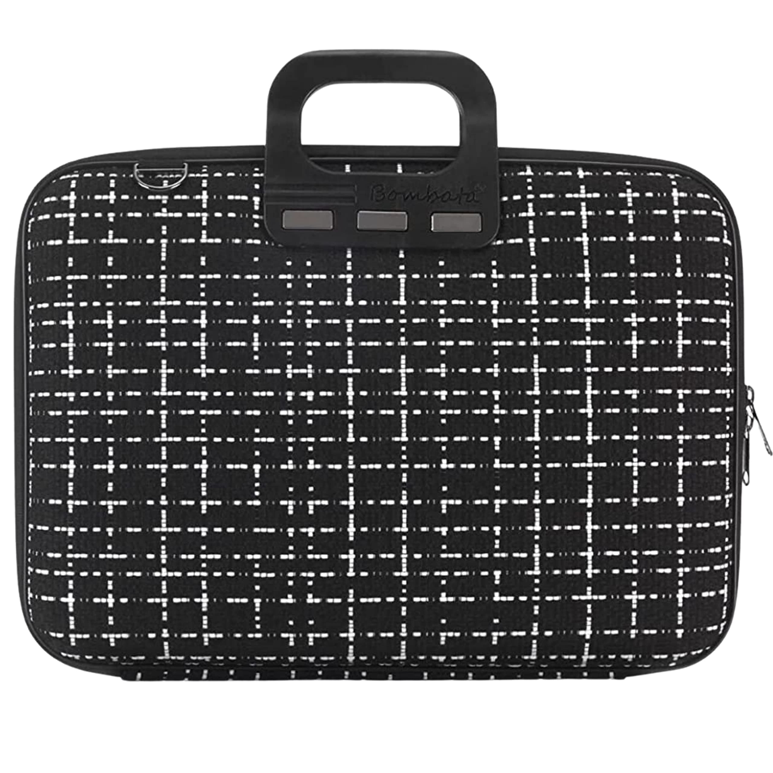 Чанта за лаптоп Bombata Tweed Black, до 16" (40.64 cm), с дръжка, черна